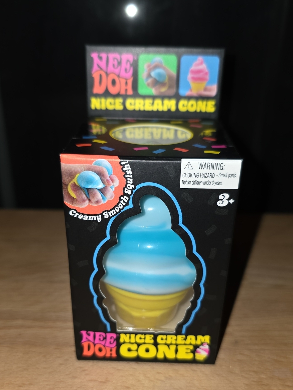 Nee Doh Nice Cream Cone Squishy Toy - Blue & Yellow